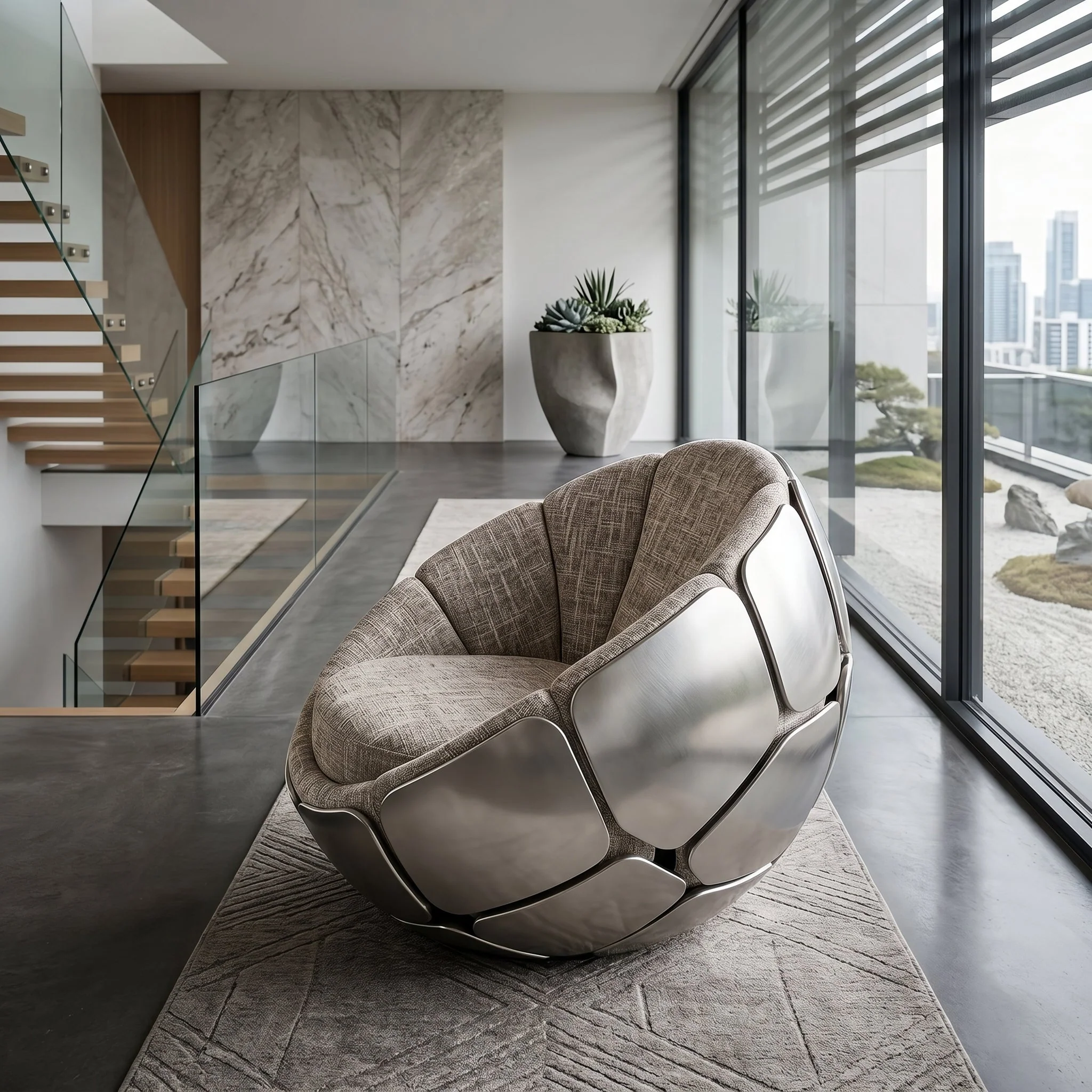 Bloom Cocoon Plush Accent Lounge Chair - Image 2