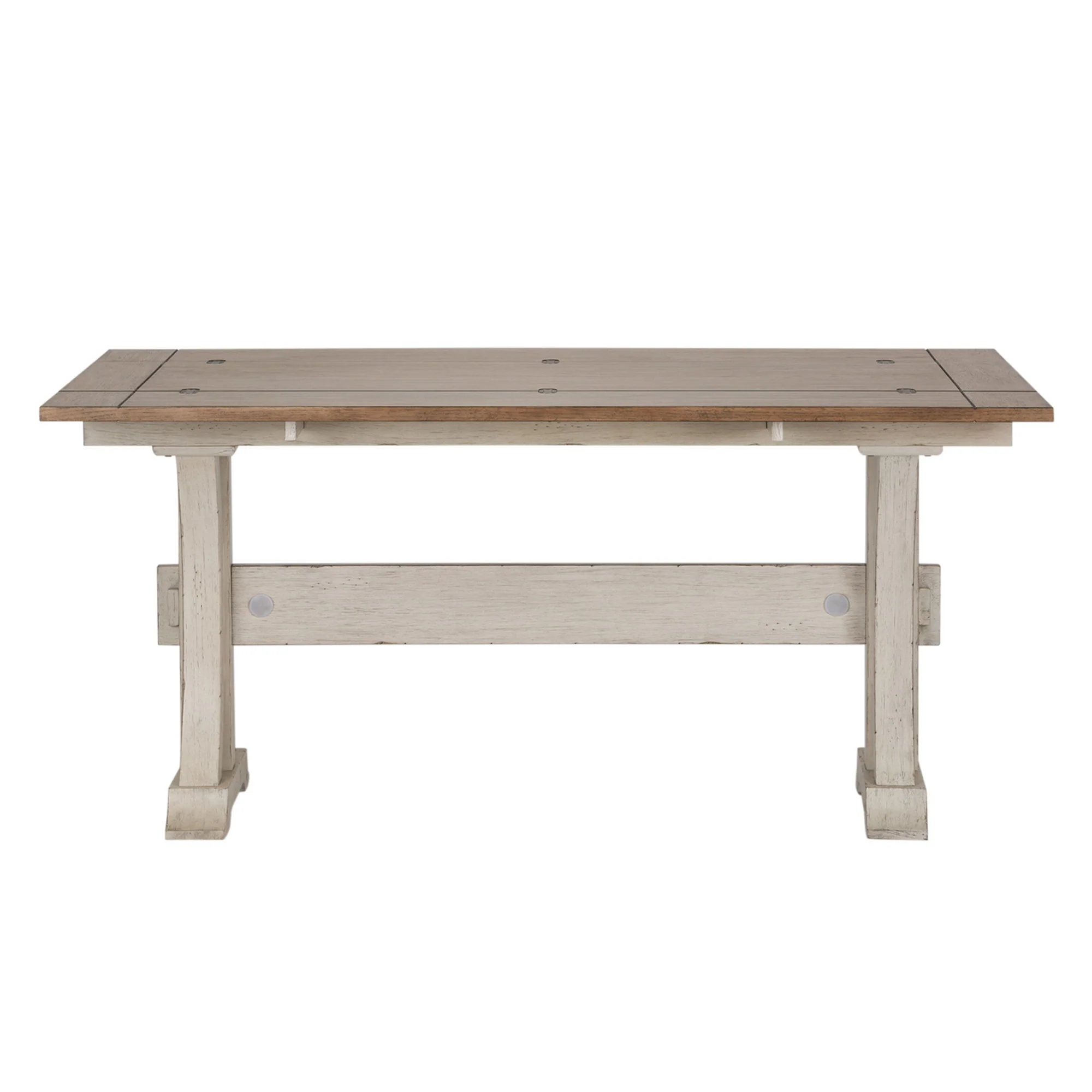 Farmhouse Reimagined – Flip Lid Sofa Table – Antique White / Chestnut Tops