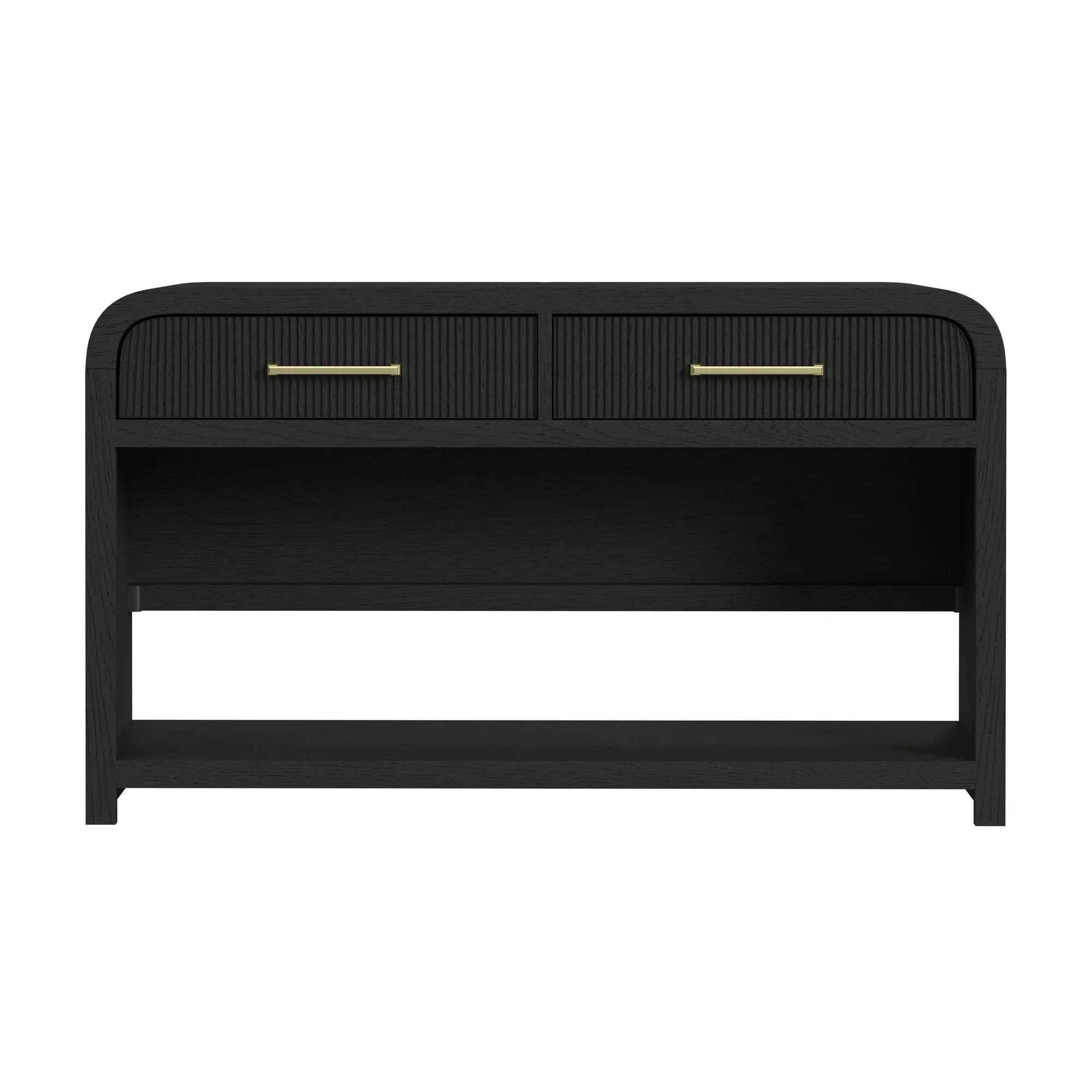 Ridgemont - Sofa Table With Bottom Shelf - Black With Grain - Image 2