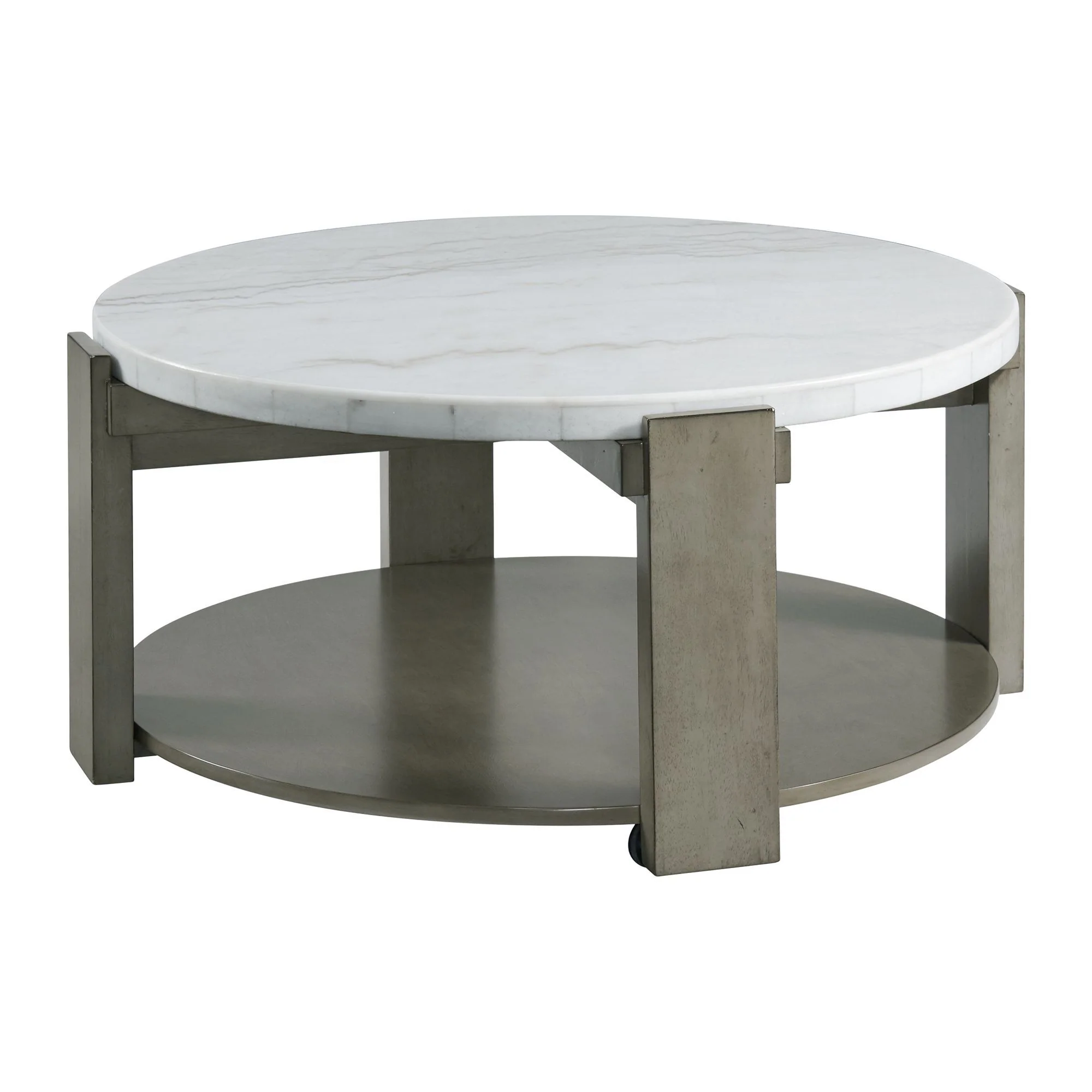 Rosamel - Round Coffee Table - Gray - Image 1
