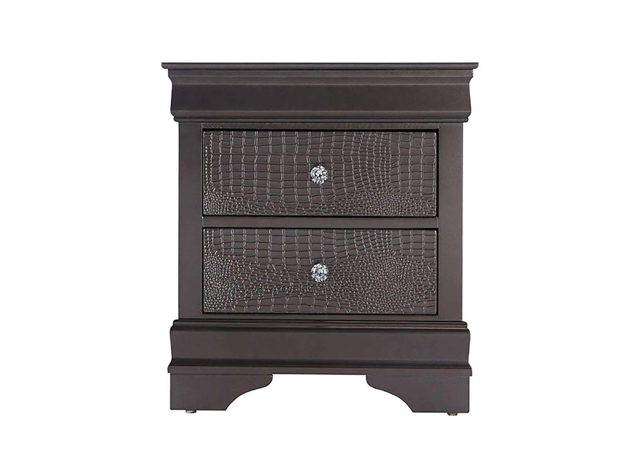 Global Pompei - 2 Drawer Nightstand - Metallic Gray - Image 1