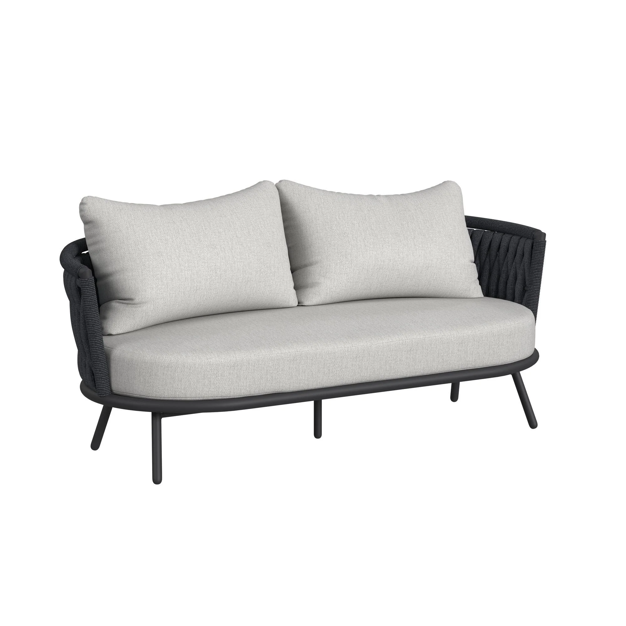 Bali – Loveseat With Olefin – Dark Gray