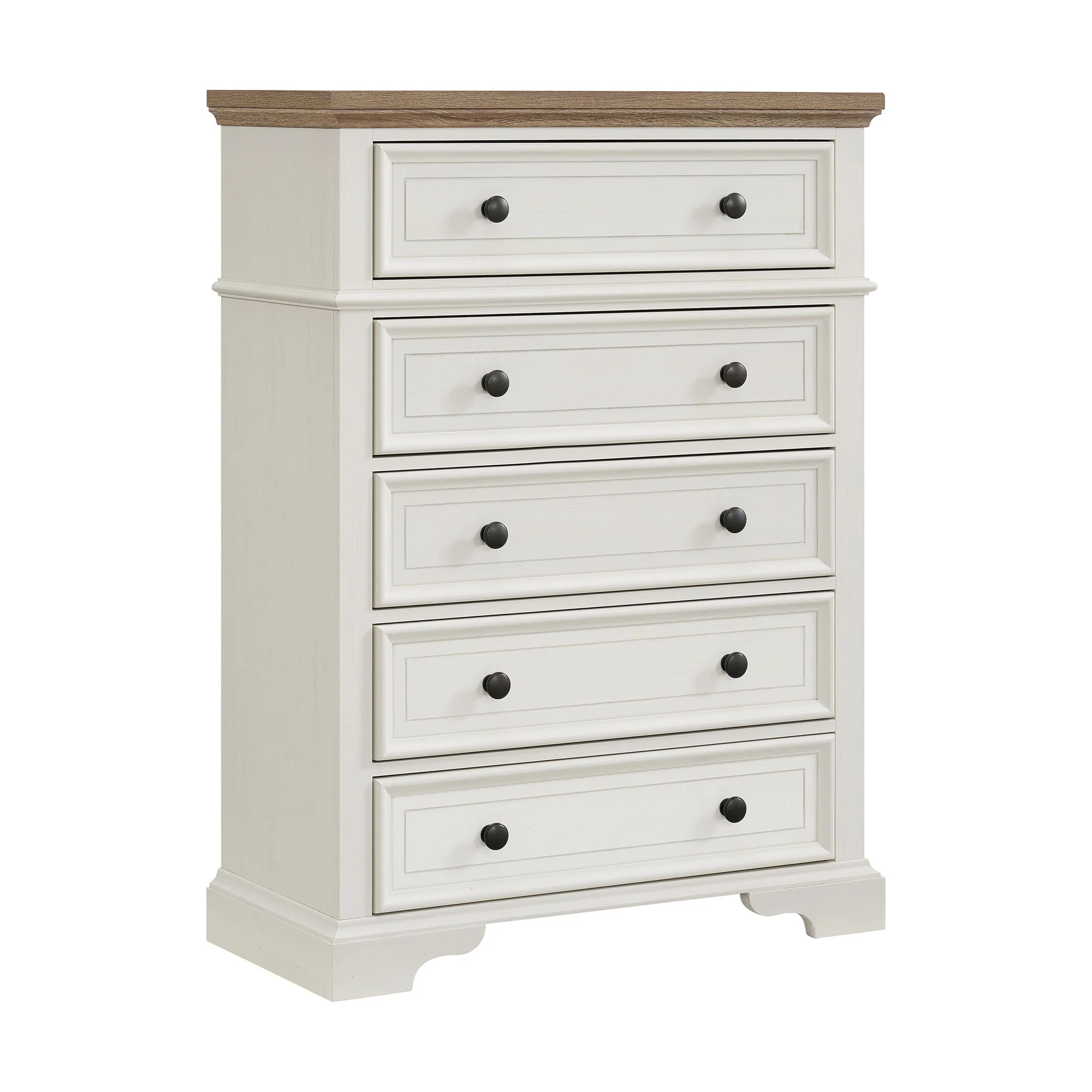 Eastwood - Youth 5-Drawer Chest - Brown And White - Image 1