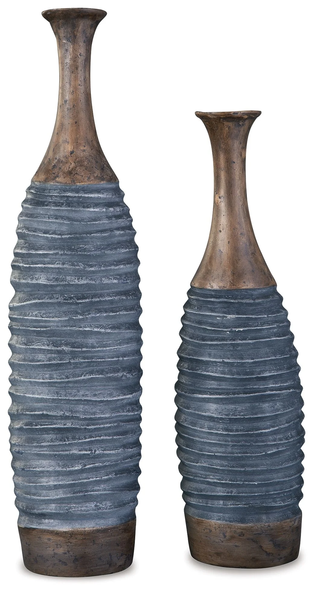 Blayze – Vase Set (Set of 2) – Antique Gray / Brown