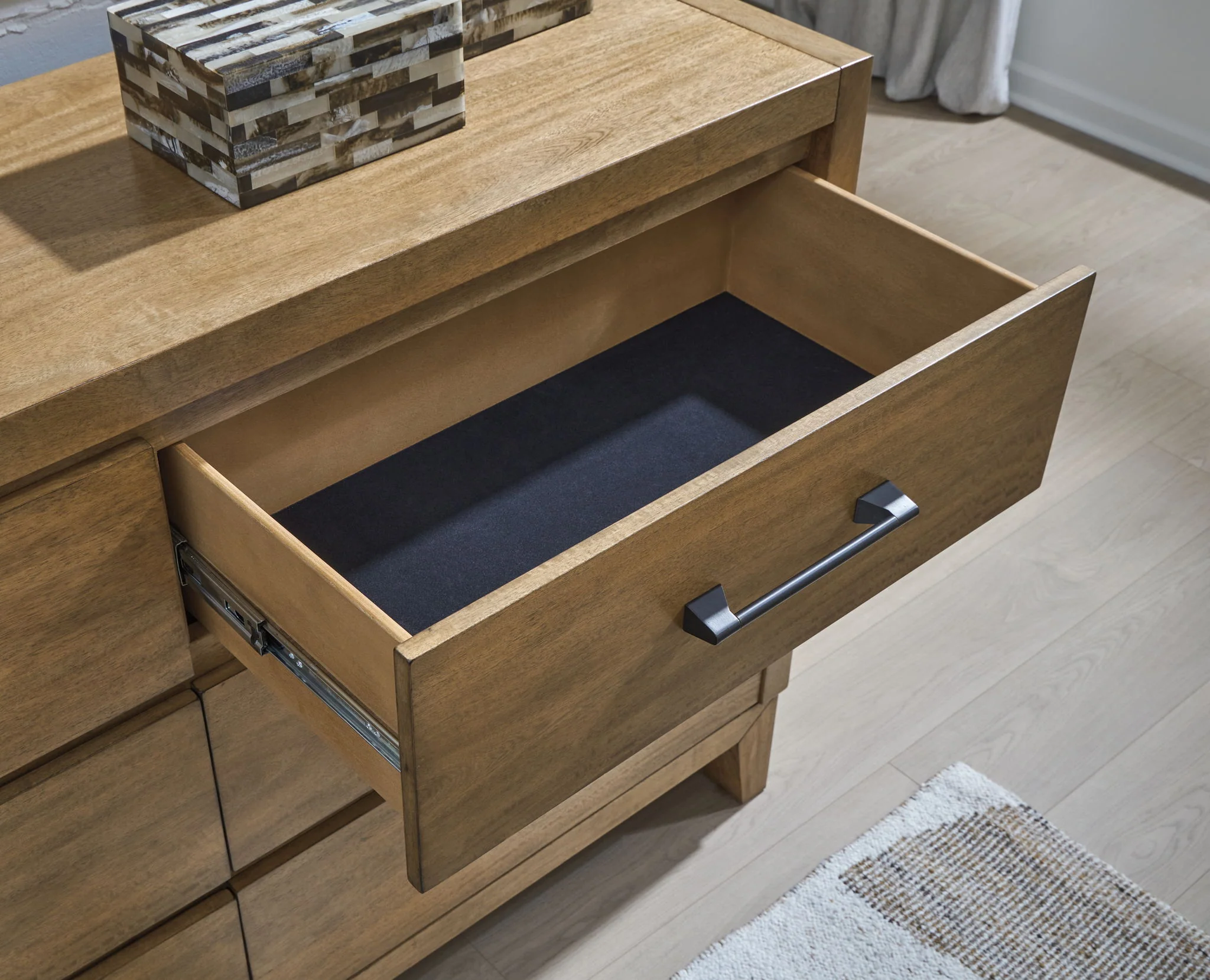 Sherbana - Dresser And Mirror - Light Brown - Image 2