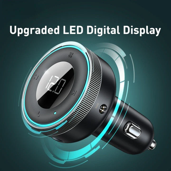 Car FM Audio Bluetooth Transmitter Fast Phone Charger - Image 2