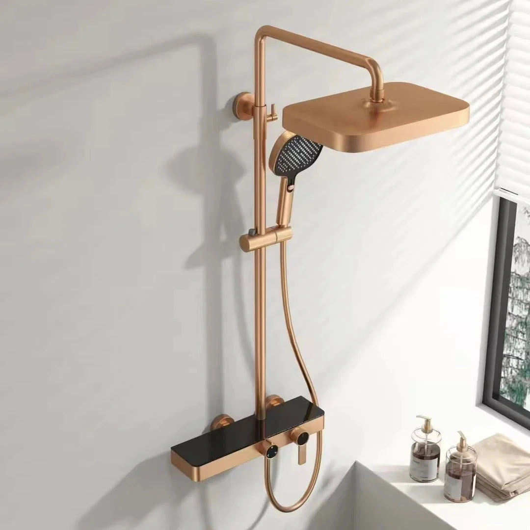 Golden Mist Dual-Mode Rainfall Shower Set - Image 3