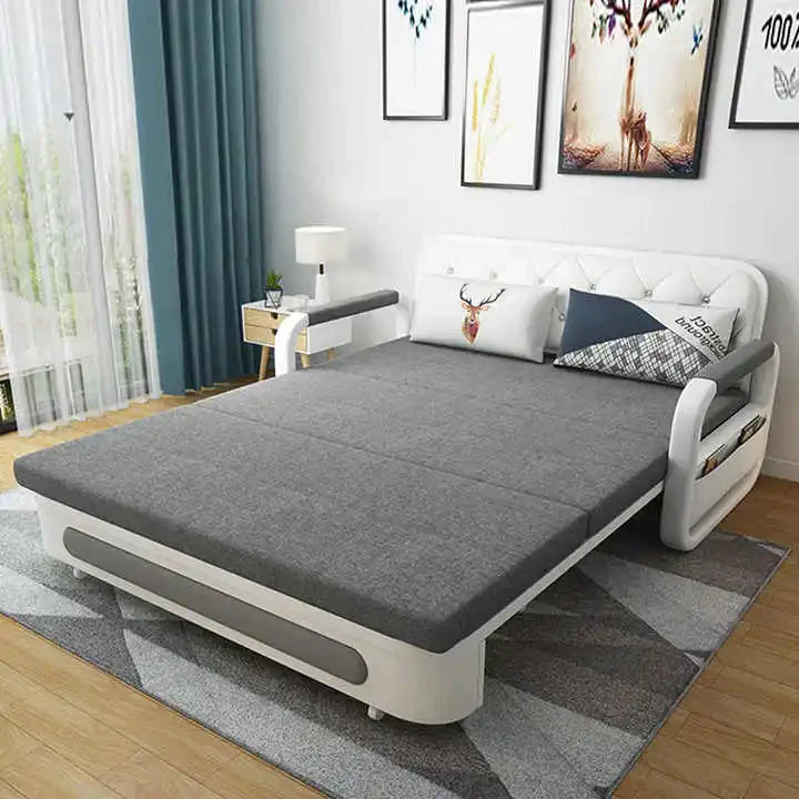 Modern Space-Saving Built-In Storage Sofa Bed - Image 3