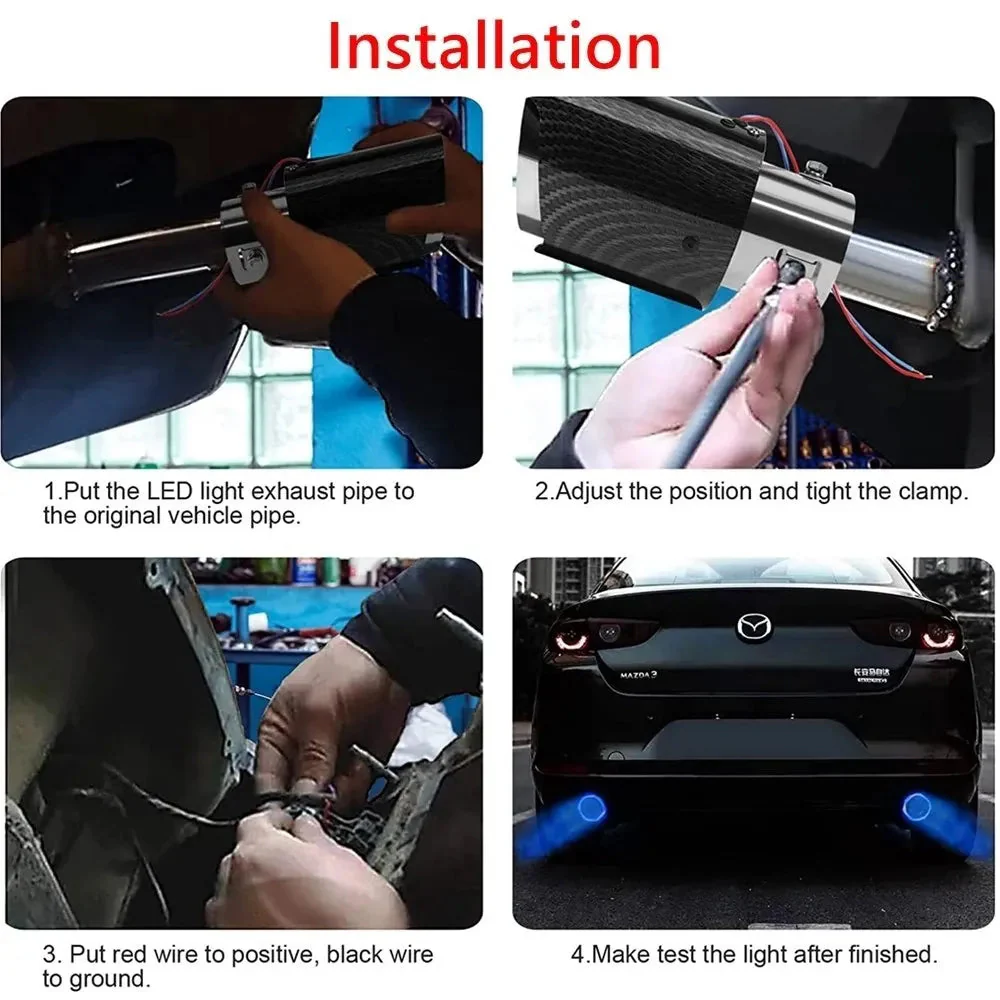 Car Modified Exhaust Pipe LED Light - Image 3
