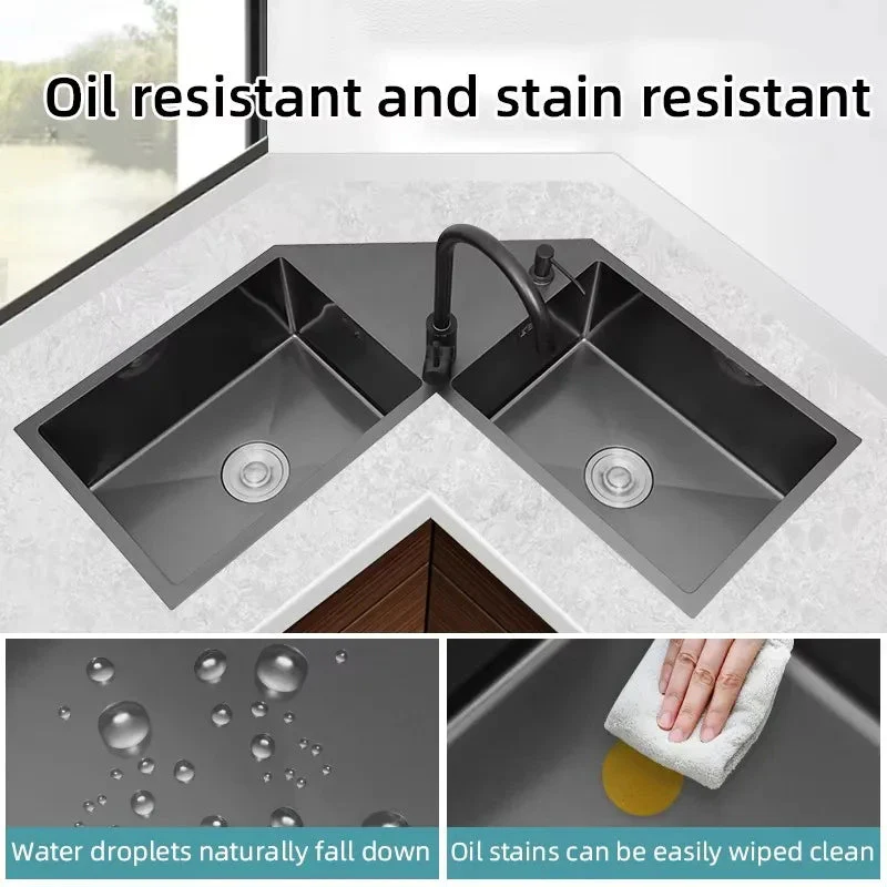 Duo Flow Elegant Corner Sink - Image 3