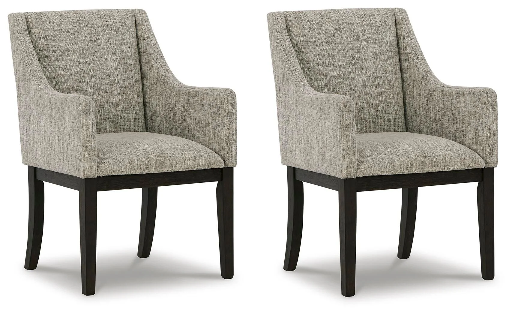 Burkhaus - Dining UPH Arm Chair (Set of 2) - Beige / Dark Brown - Image 1