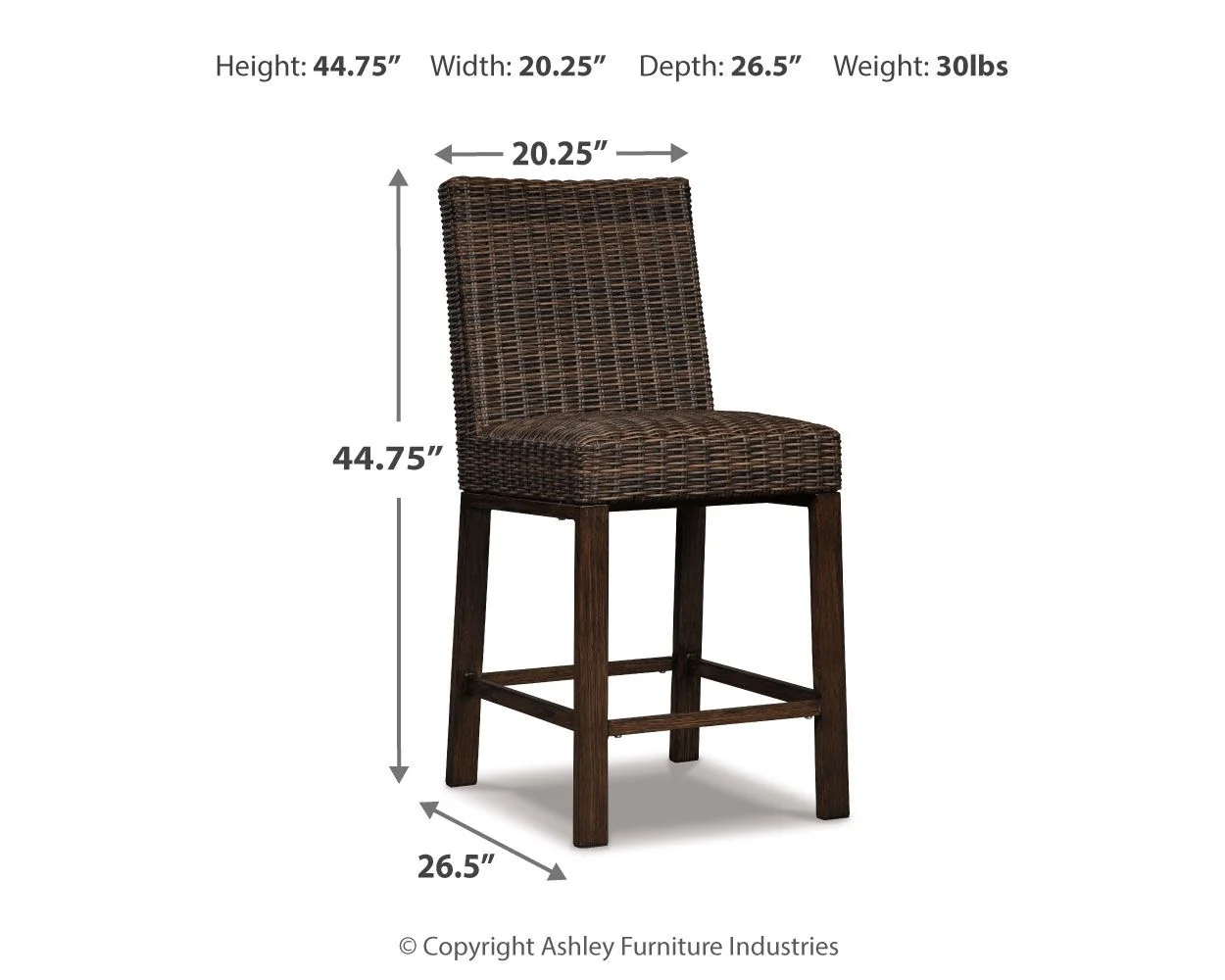 Paradise Trail - Barstool (Set of 2) - Medium Brown - Image 2