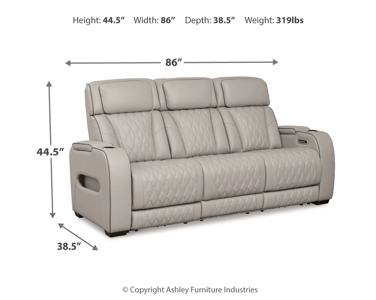 Boyington - Power Reclining Sofa With Adj Headrest - Image 3