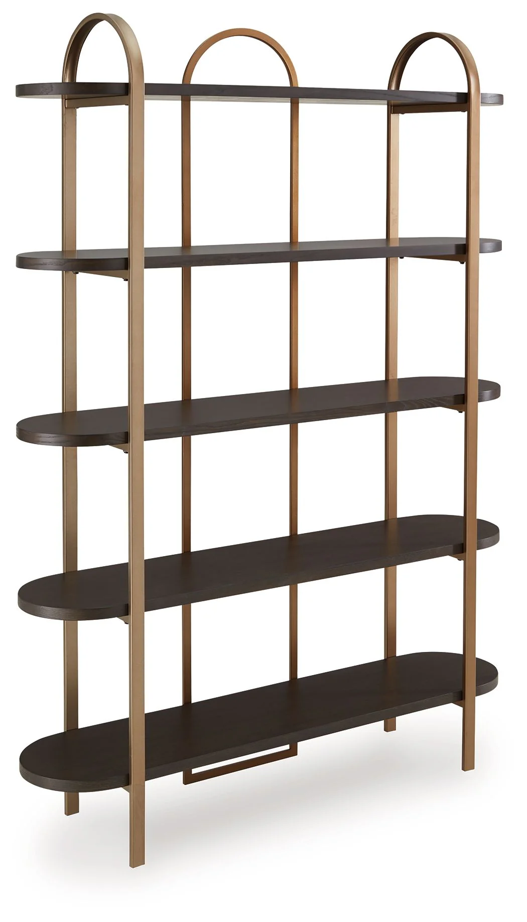 Brentmour – Bookcase – Brown / Gold Finish