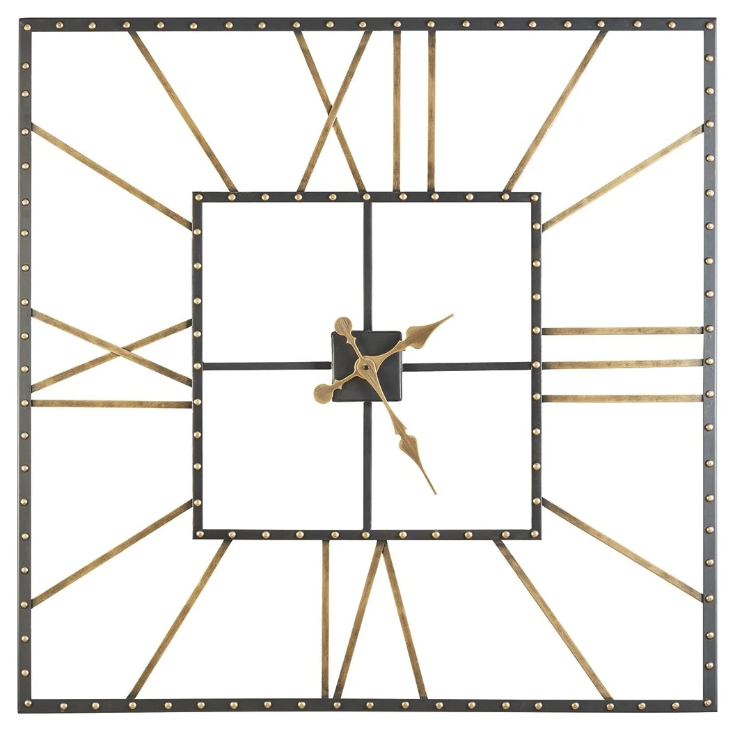 Thames – Wall Clock – Black / Gold Finish