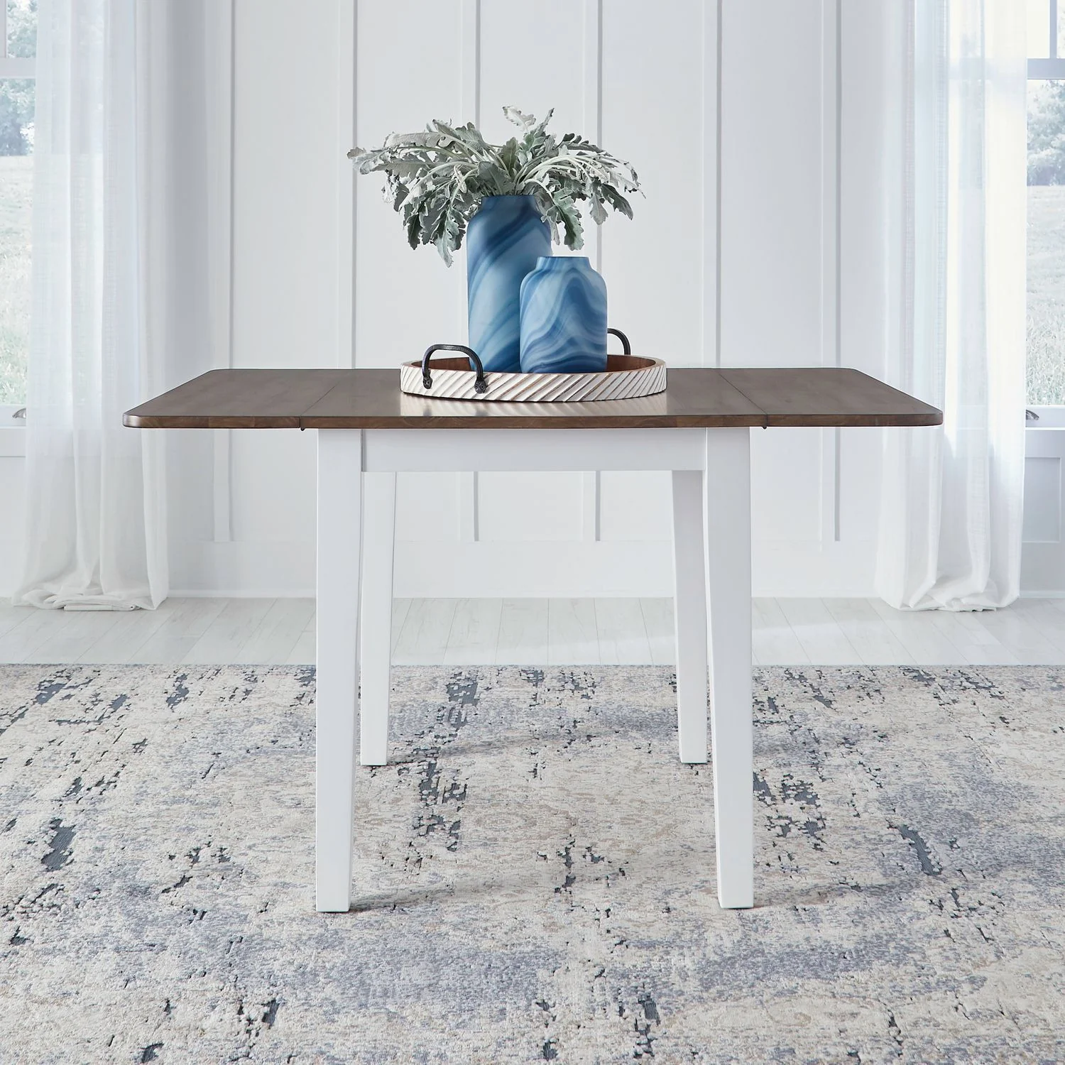 Landale - Drop Leaf Table - Chestnut & White - Image 1