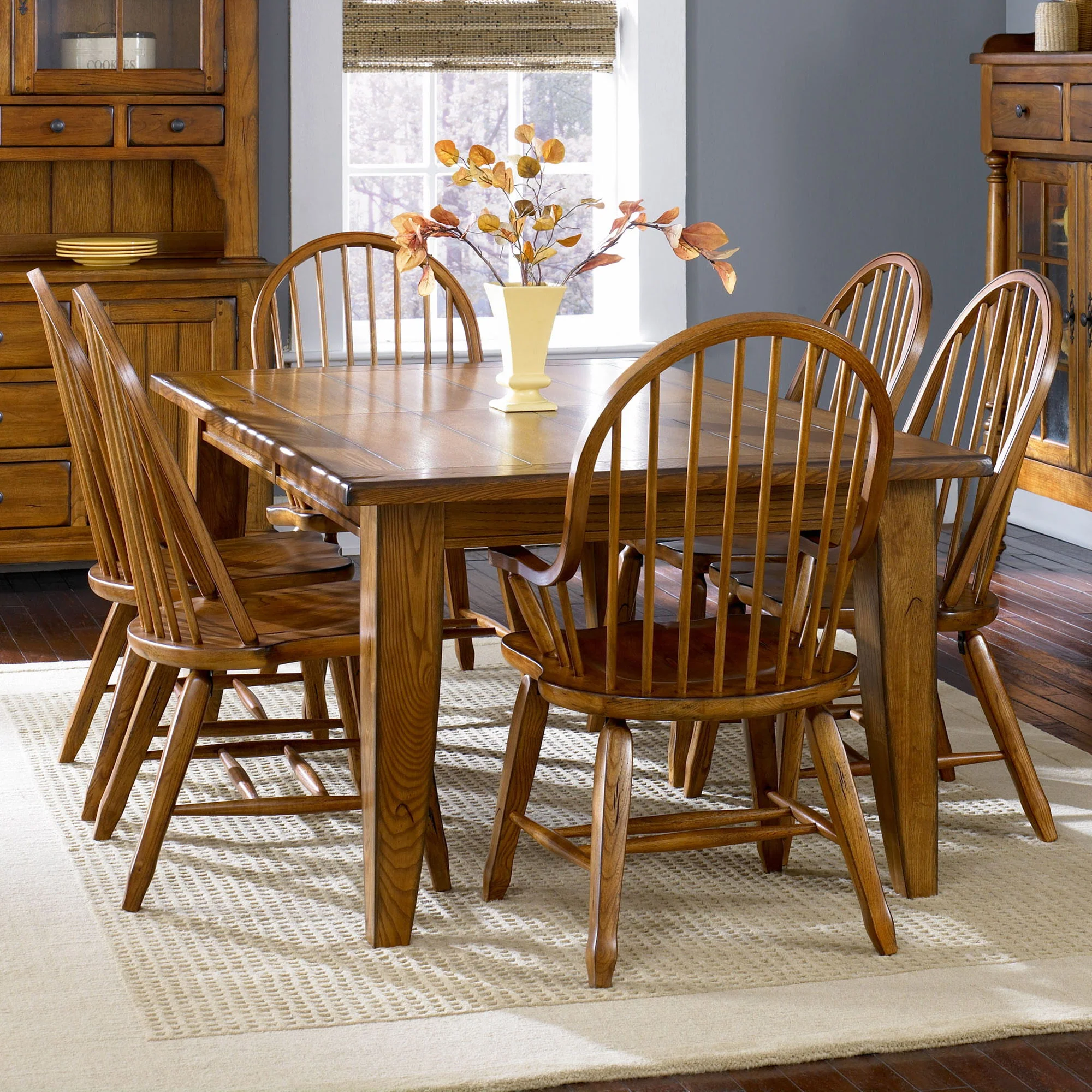 Treasures - Rectangular Leg Table - Rustic Oak - Image 1