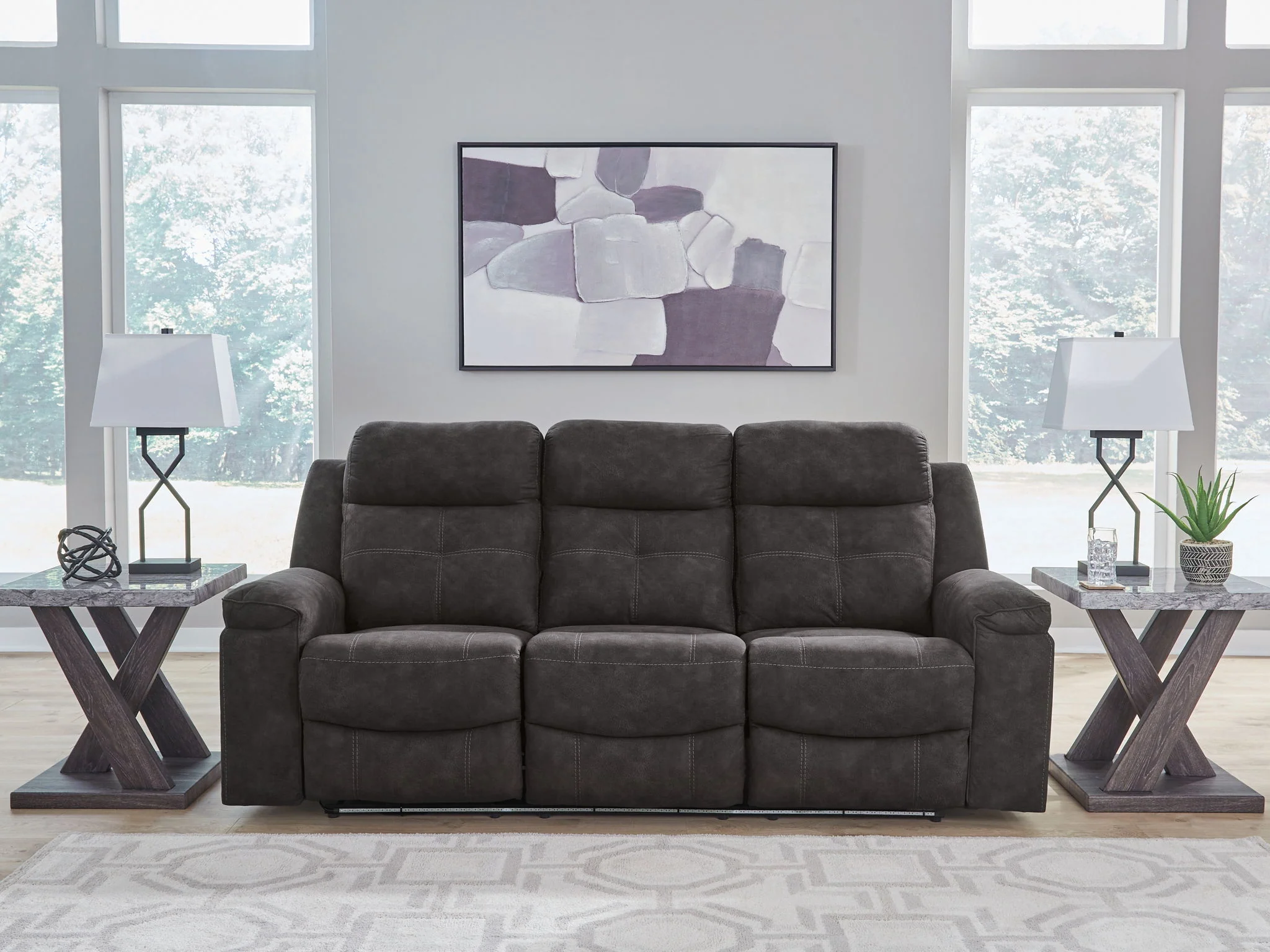 Brysonview - Reclining Sofa - Charcoal - Image 3