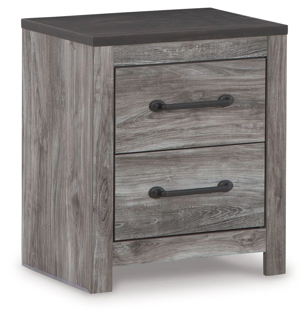 Bronyan – Two Drawer Night Stand – Dark Gray