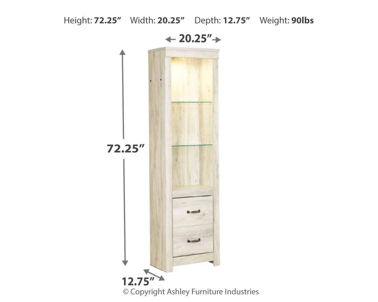 Bellaby - Pier - 2 Drawers - Whitewash - Image 3