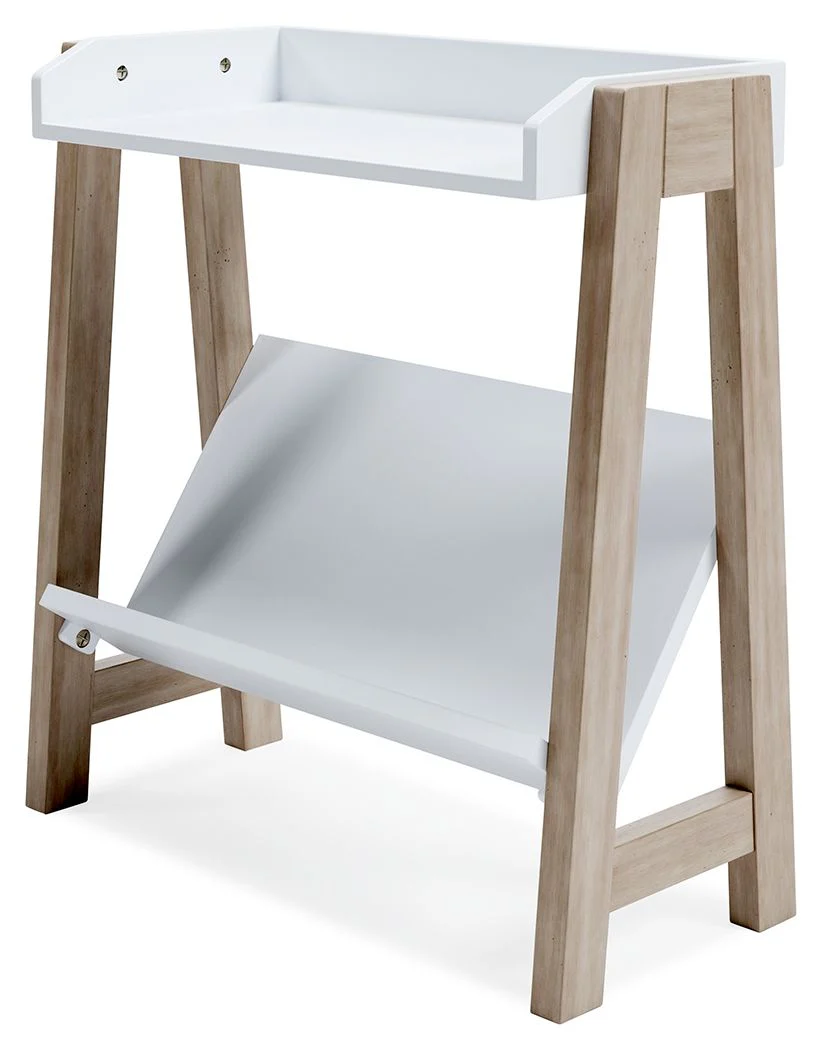 Blariden - Small Bookcase - White / Tan - Image 2