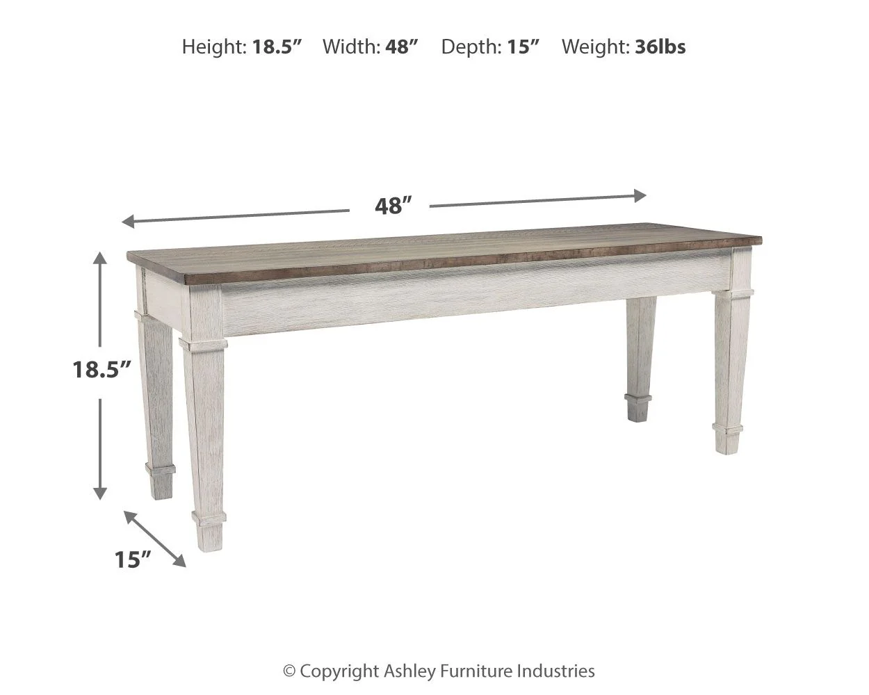 Skempton - Storage Bench - White - Image 2