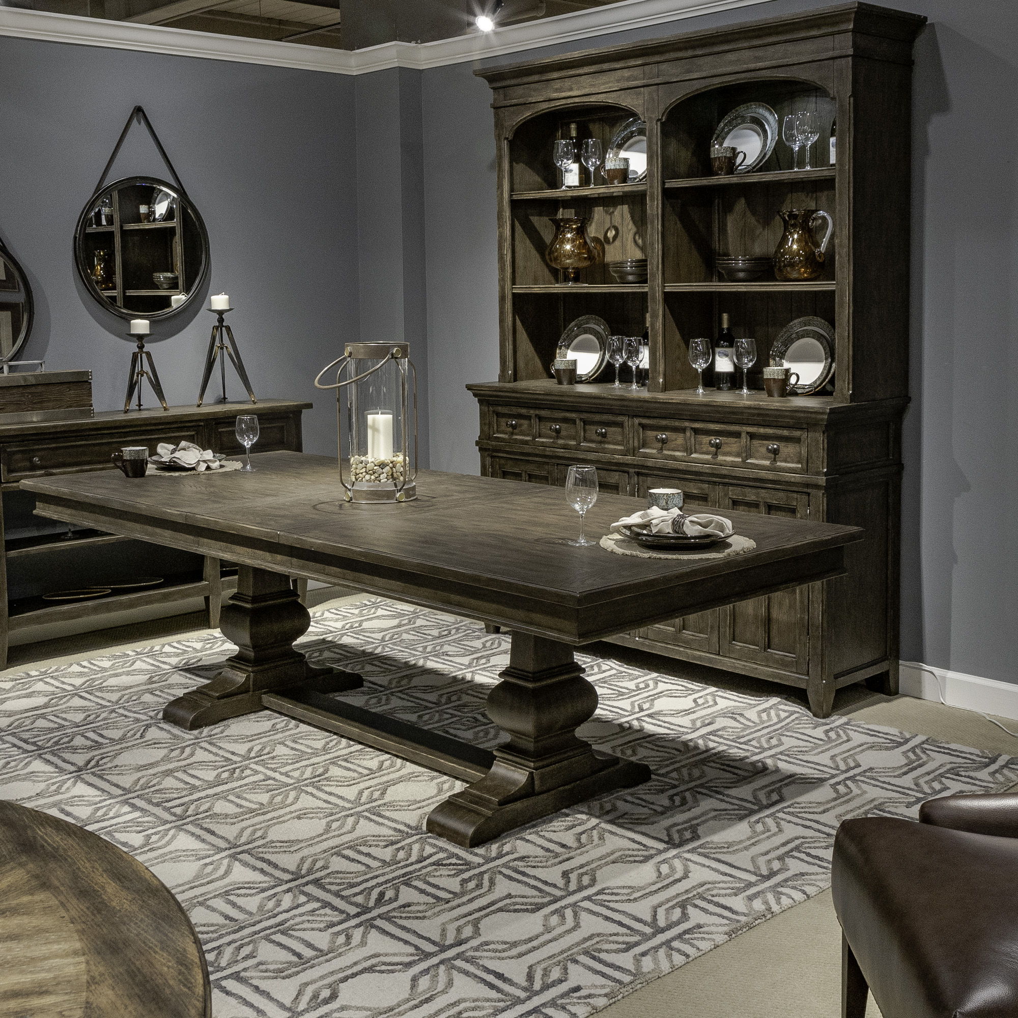Paradise Valley - Trestle Table - Saddle Brown - Image 1