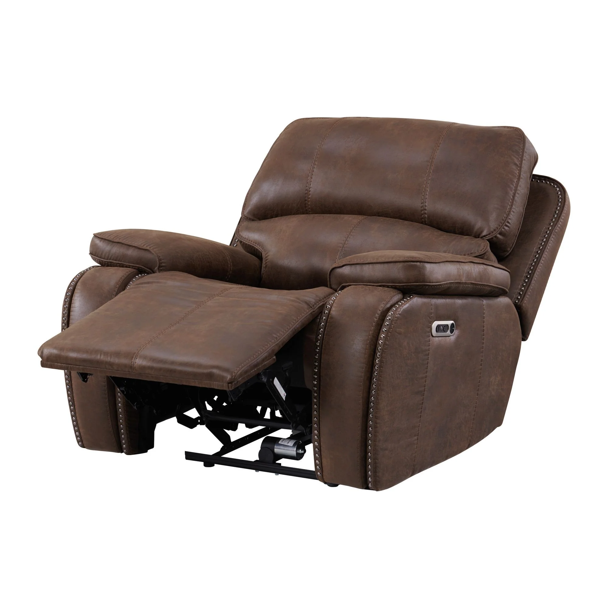 Atlantis - Power Motion Recliner With Power Head Recliner - Heritage Brown - Image 2