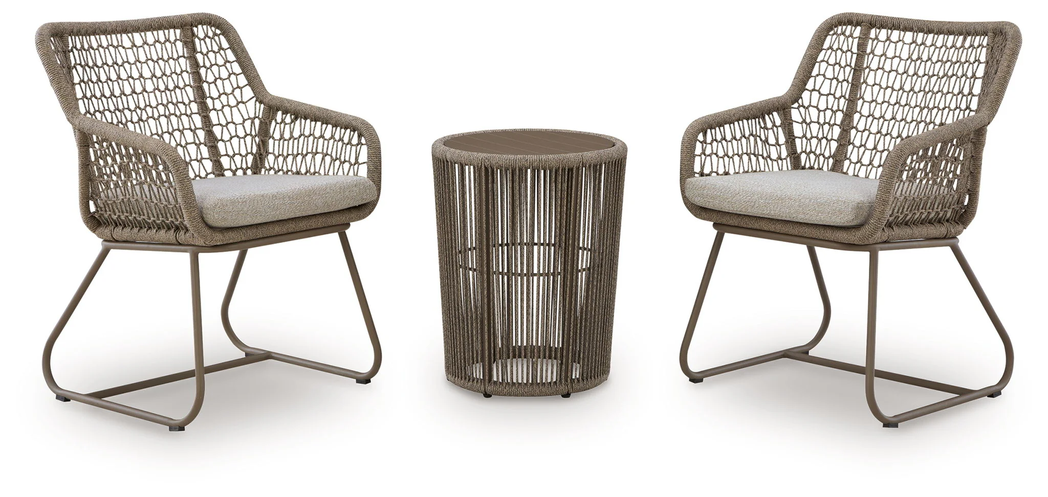 Majors Beach – Outdoor Table And 2 Chairs (Set of 3) – Beige