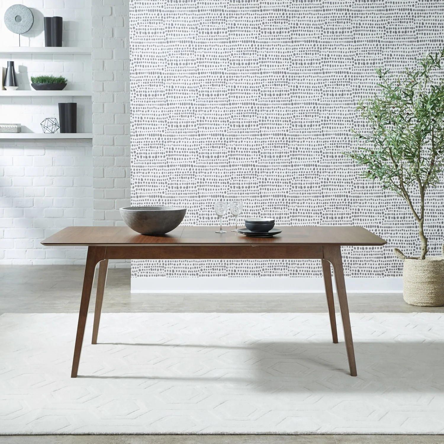 Space Savers - Rectangular Leg Table - Walnut - Image 1