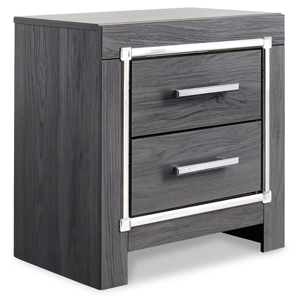 Lodanna – Two Drawer Night Stand – Gray