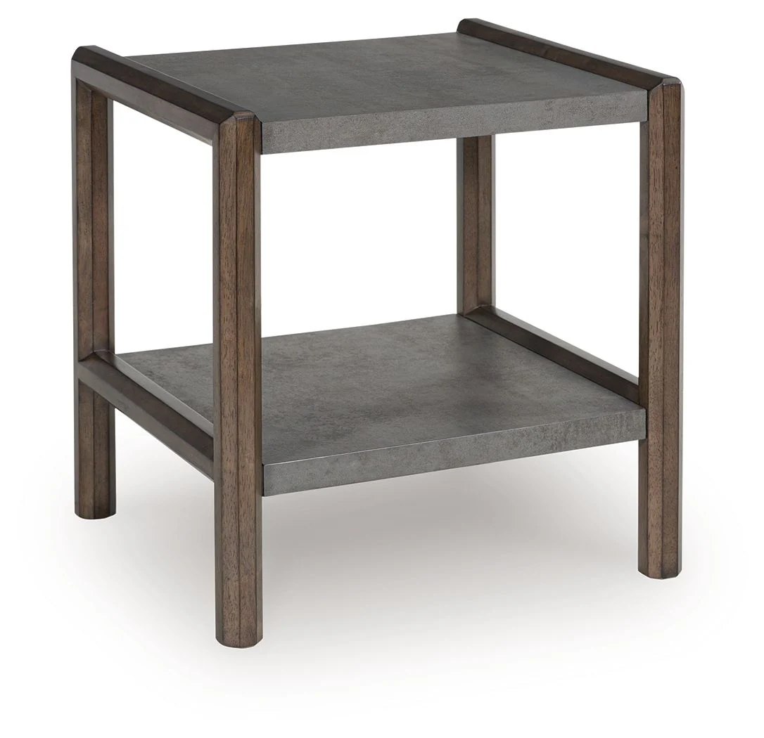 Kallenny - Rectangular End Table - Brown / Gray - Image 1