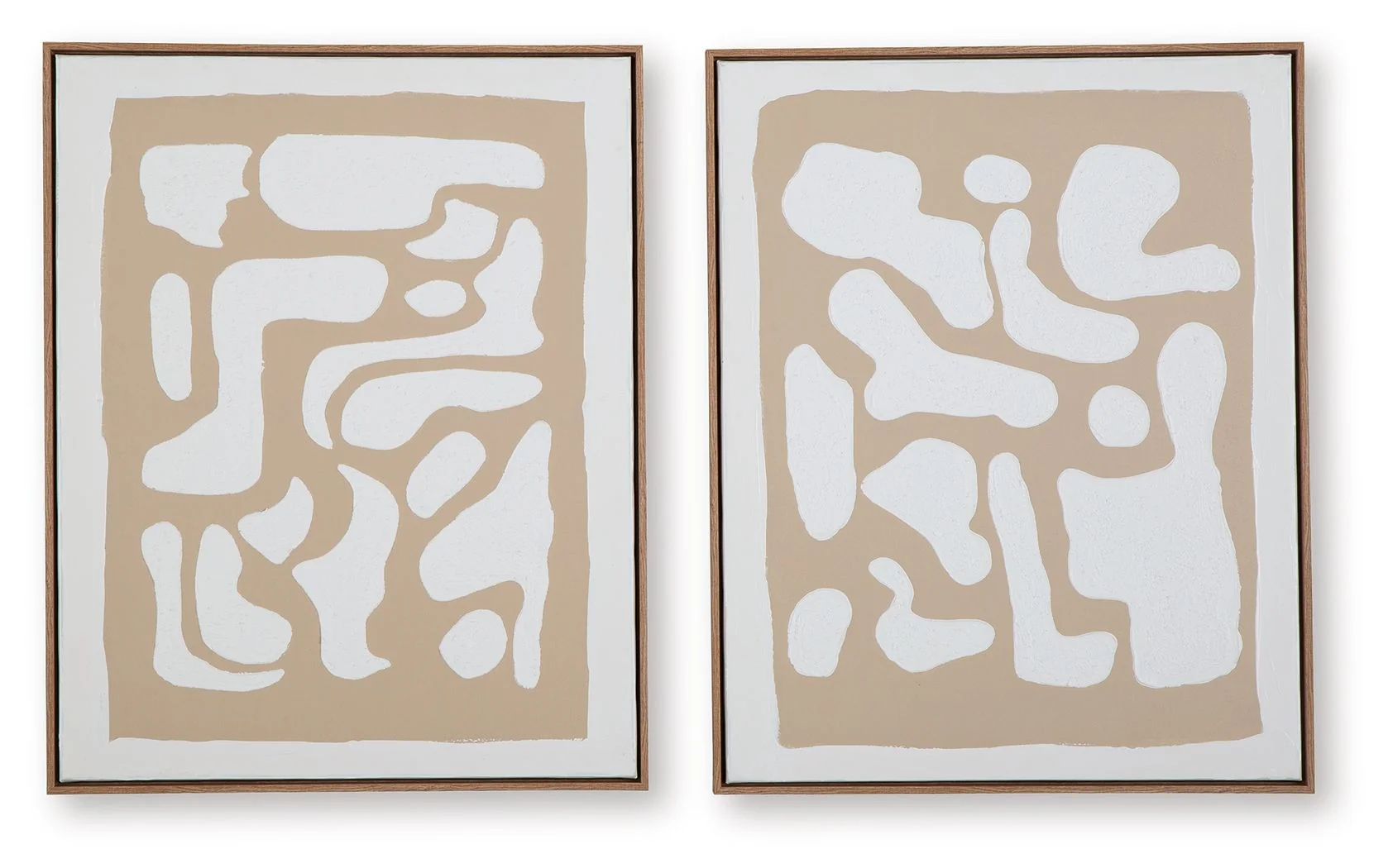 Waldett – Wall Art Set (Set of 2) – Beige / White