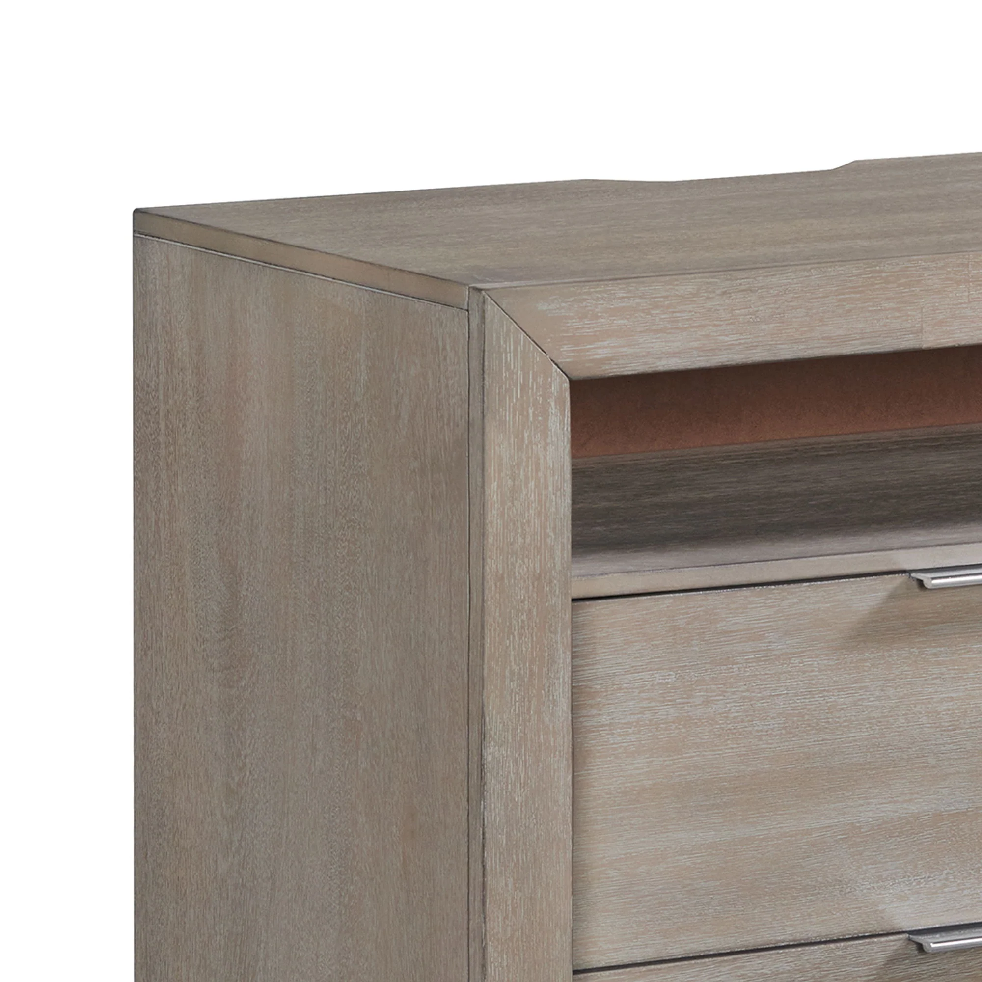 Arcadia - 2-Drawer Nightstand With USB - Gray - Image 3