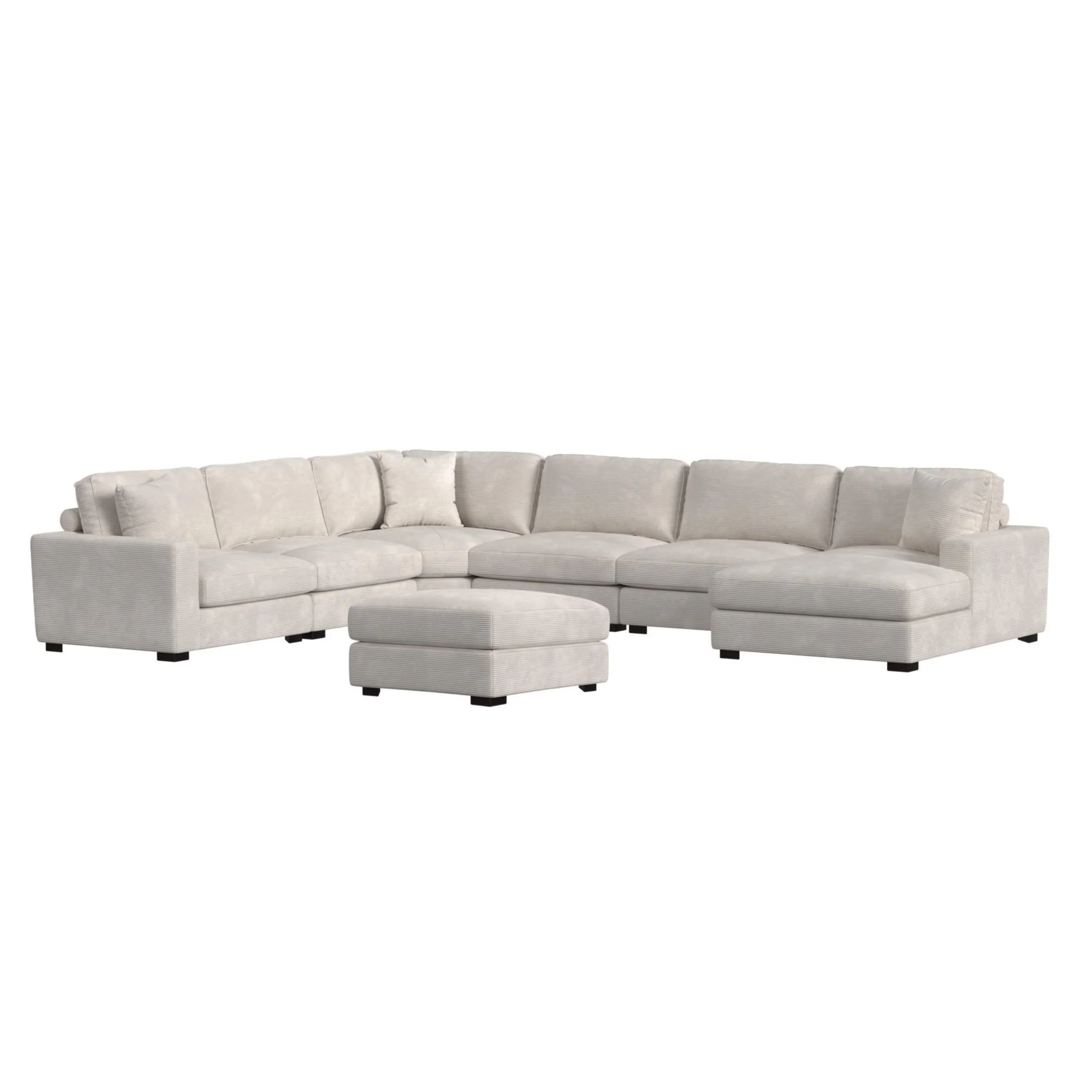 Arizona - Modular LHF Armchair With 1 Pillow 20" - Steno Beige - Image 2