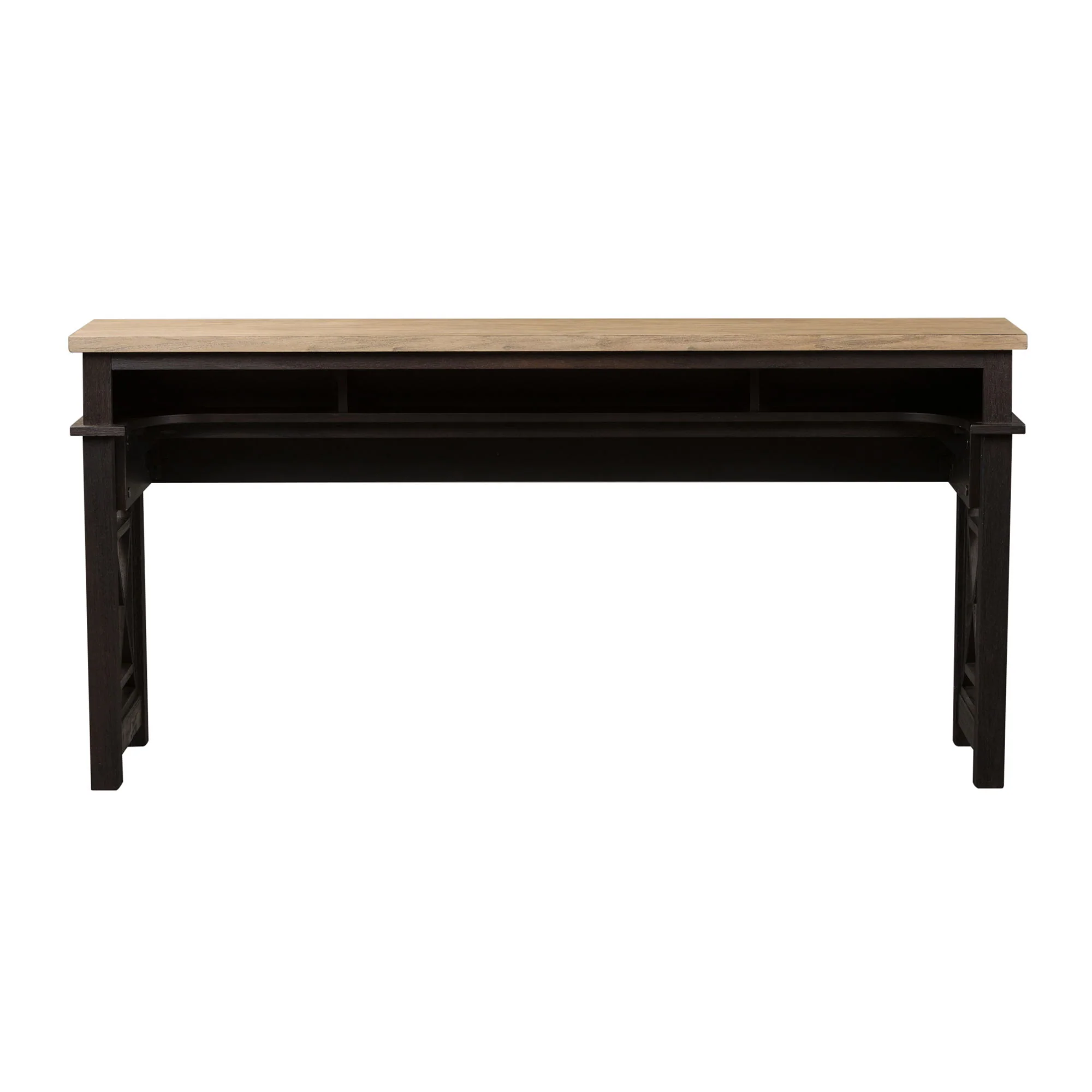 Heatherbrook - 4 Piece Console Set (1 Console 3 Stools) - Charcoal & Ash - Image 3