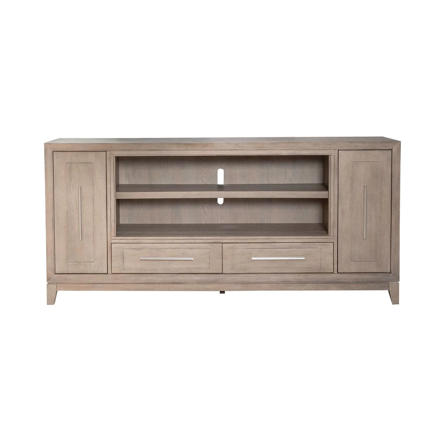 Fireplace TV Consoles - 80" Fireplace TV Console - Light Brown - Image 3