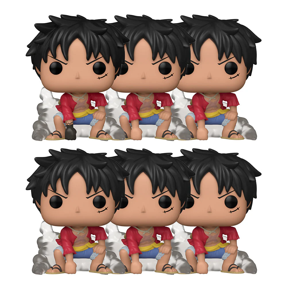 Funko Pop! Animation: One Piece - Monkey D. Luffy Gear Two Fundom Exclusive 6-Pack Bundle - Image 1