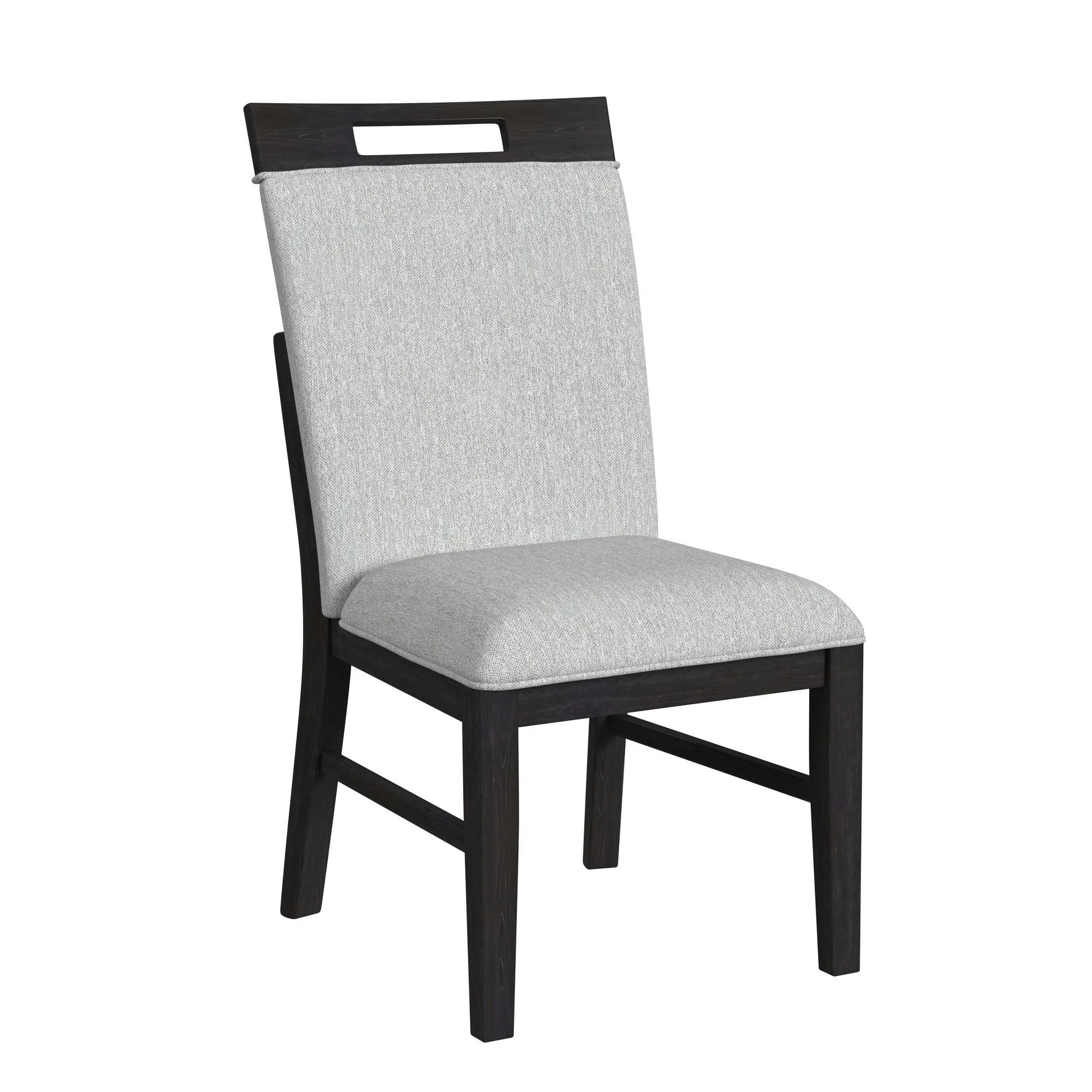 Transcend - Dining Side Chair With Fabric (Set of 2) - Charcoal And Light Gray - Image 3