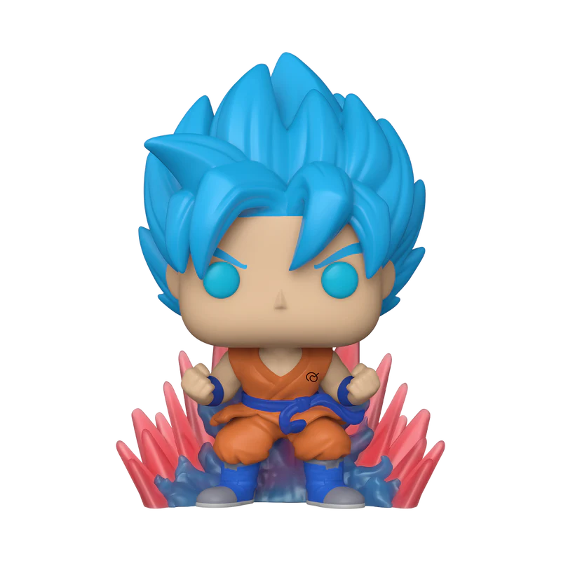 Funko Pop! Animation: Dragon Ball Super - SSGSS Goku Kaio-ken Times Twenty Glow-in-the-Dark Exclusive - Image 1