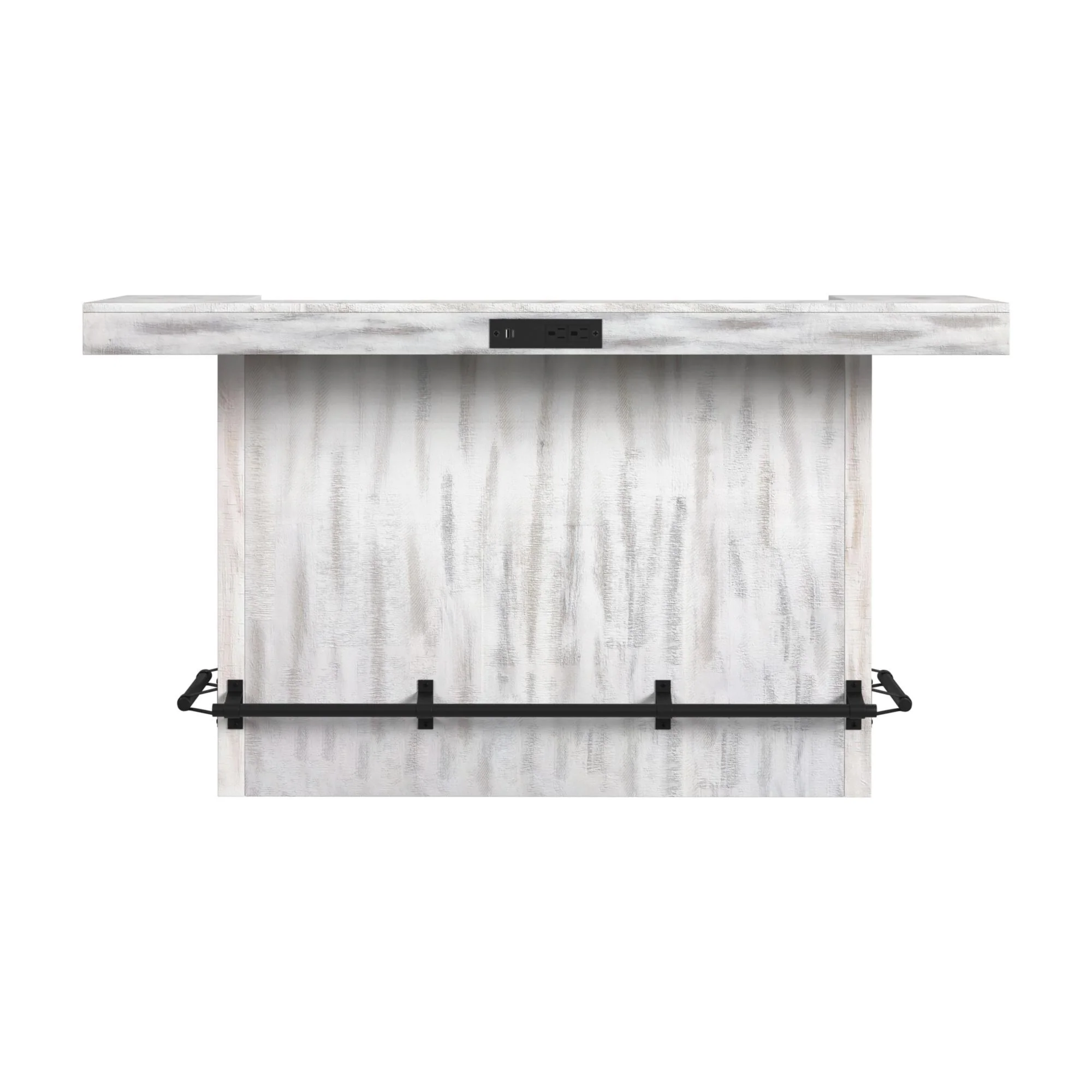 Rogen Rustic - Bar Table Base With Ice Tray - Rustic White - Image 2
