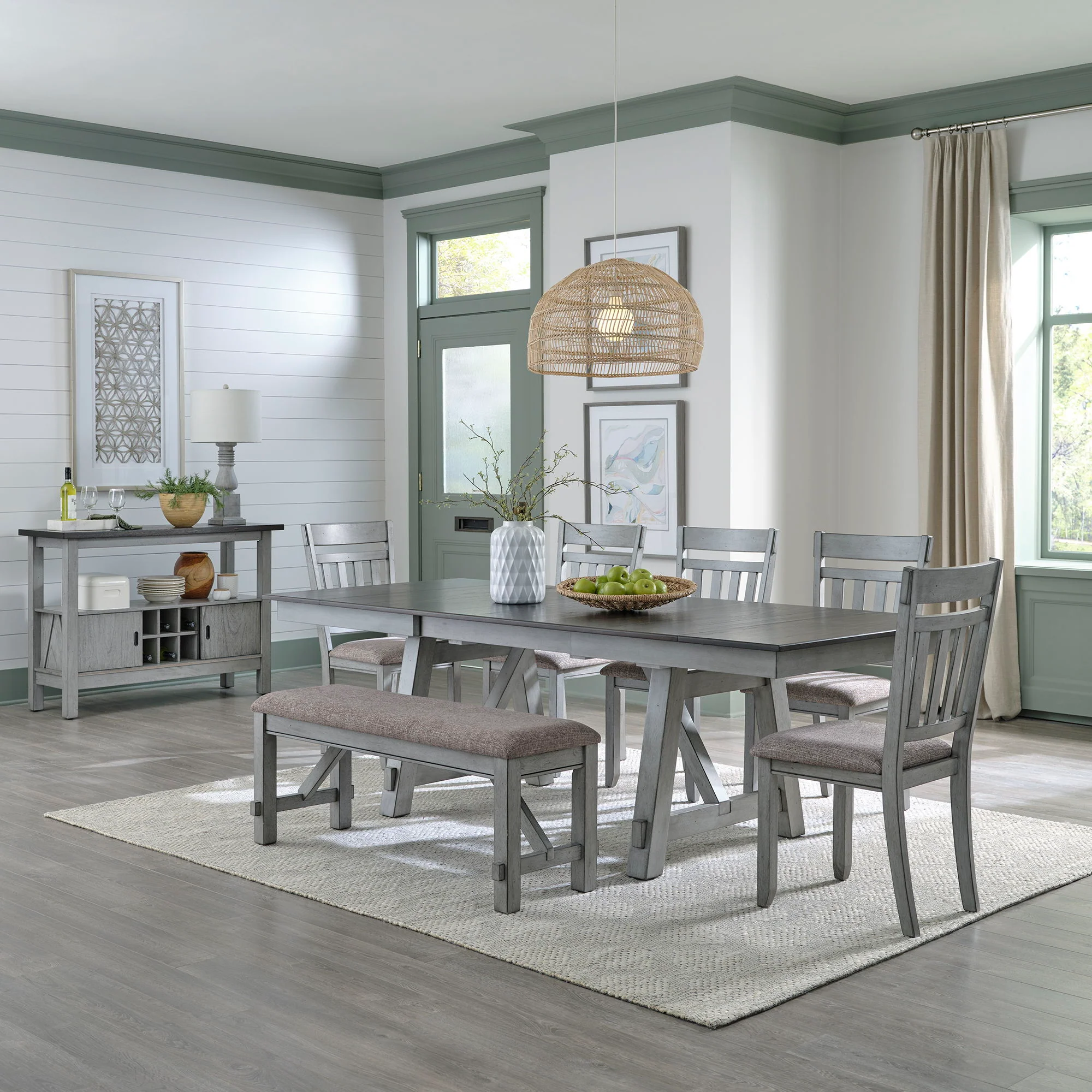 Newport - Trestle Table Set - Image 2