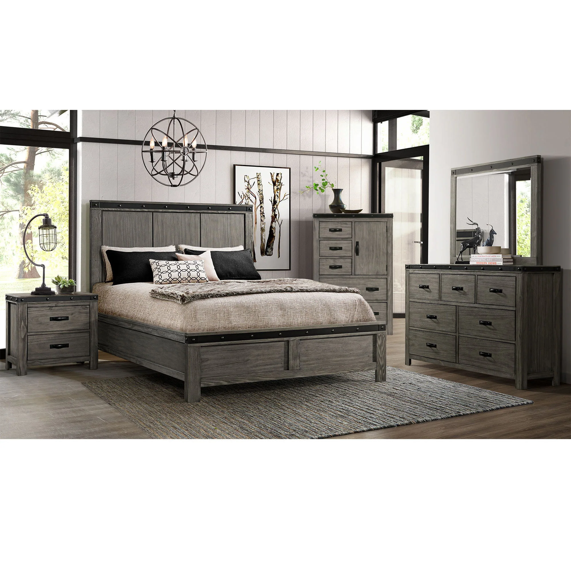 Wade - 5-Drawer Gentlemen Chest - Black Finish - Image 2