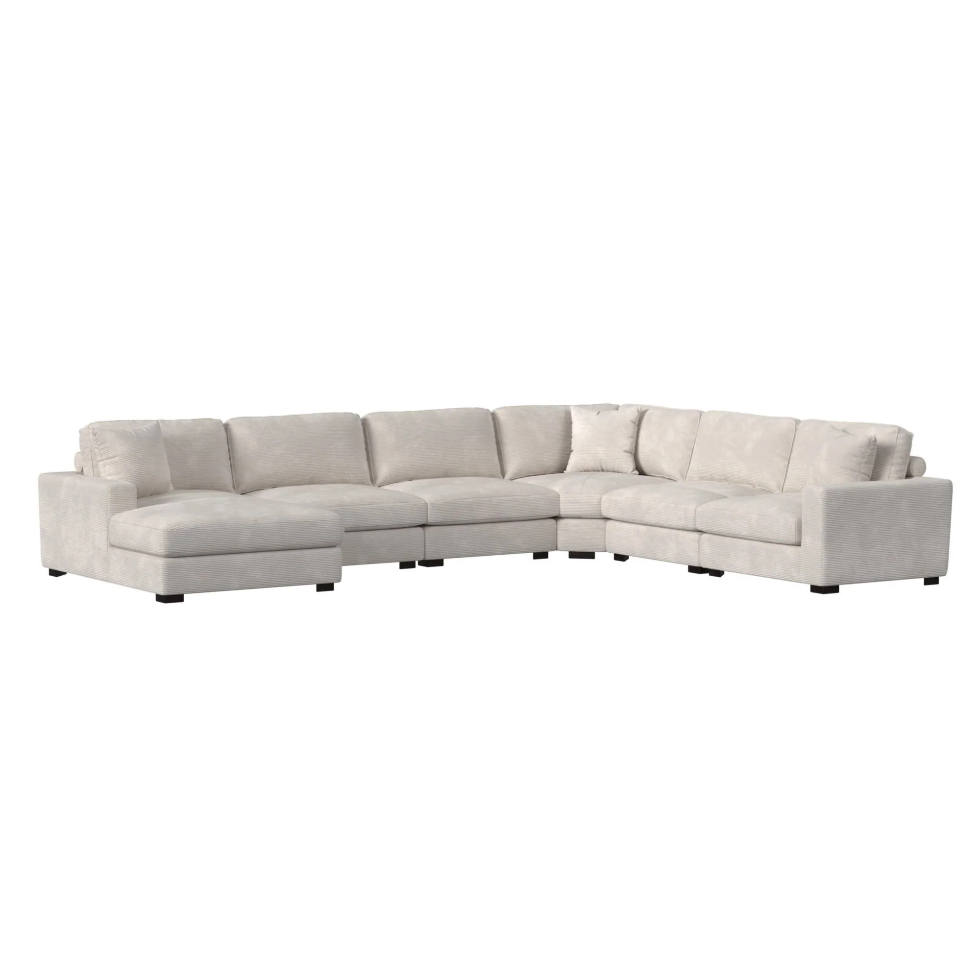 Arizona - Modular LHF Chaise With 1 Pillow 20" - Steno Beige - Image 2