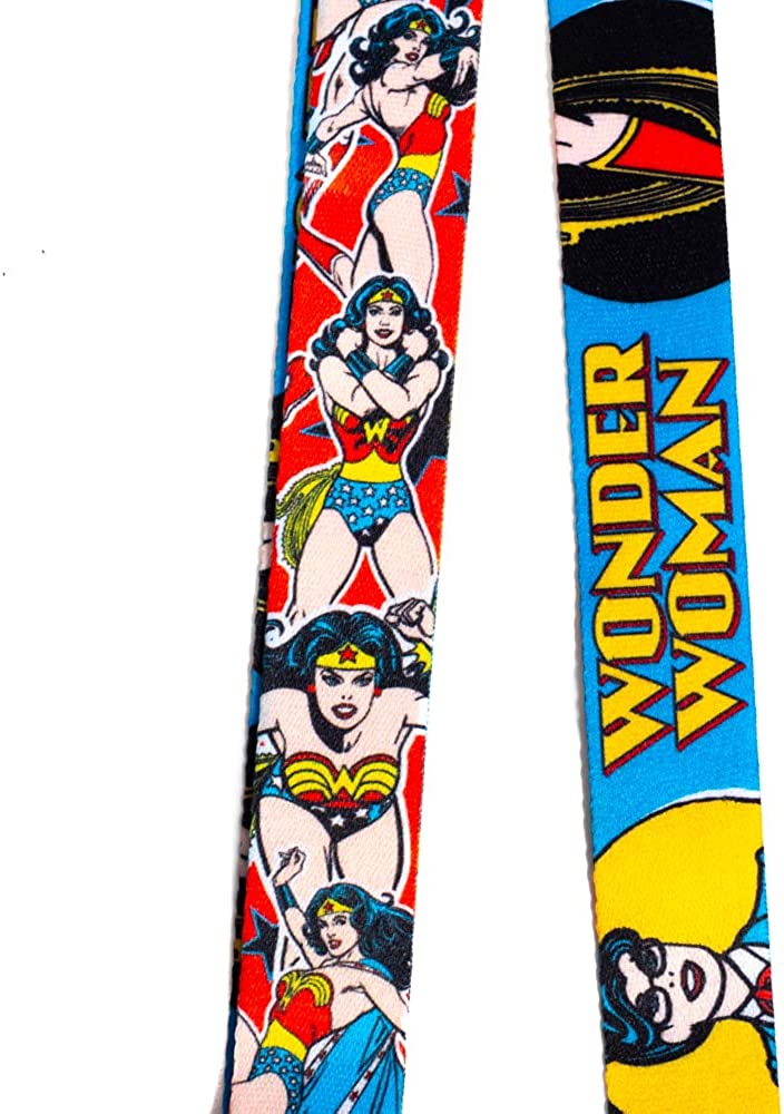 Wonder Woman Classic Comic Book Artwork Lanyard Neck Strap Id Holder - Image 2