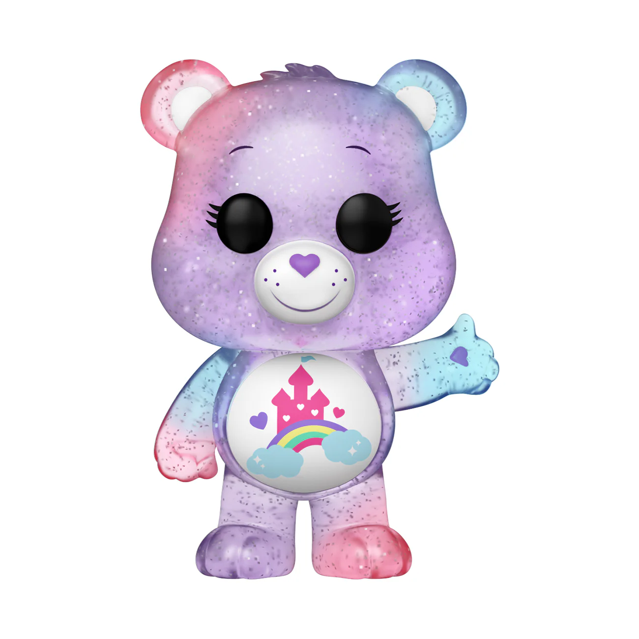 Funko Pop! Animation: Care Bear 40th Anniversary - Care-a-Lot Bear Translucent Glow Chase - Image 1