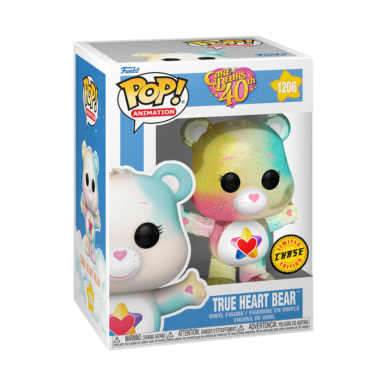 Funko Pop! Animation: Care Bear 40th Anniversary - True Heart Bear Translucent Chase - Image 2