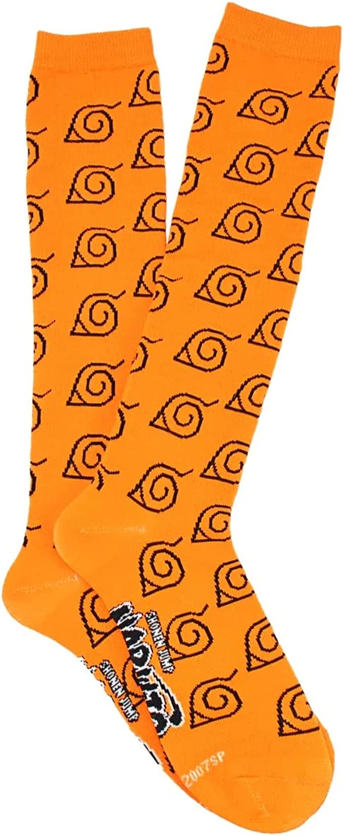 Naruto Shippuden Hidden Leaf Print Knee High Socks Ladies Sizes 4-10 - Image 1