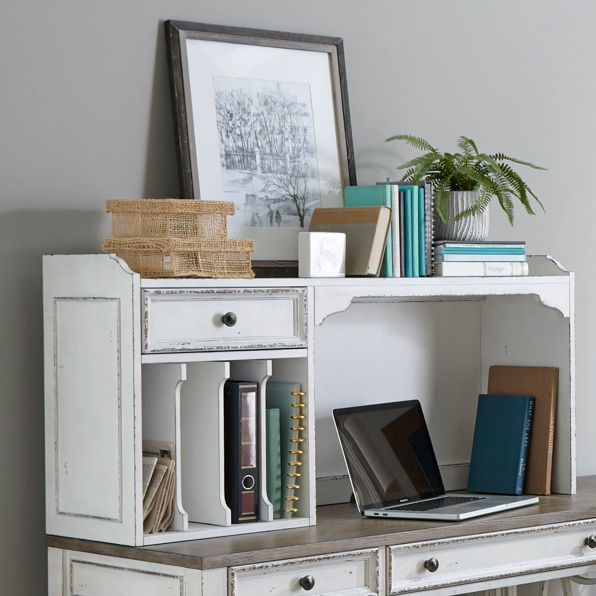 Magnolia Manor - Hutch - Antique White - Image 1
