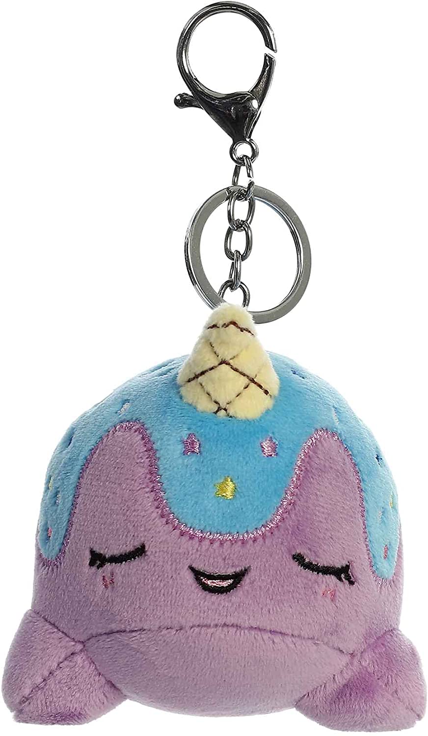 Tasty Peach Aurora 4" Blue Moon Nomwhal Clip-On - Image 2